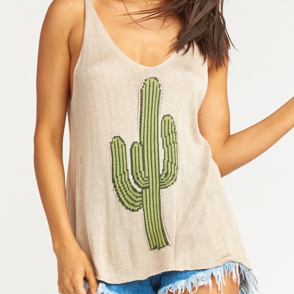 Show Me Your MuMu Knit Cactus Tank